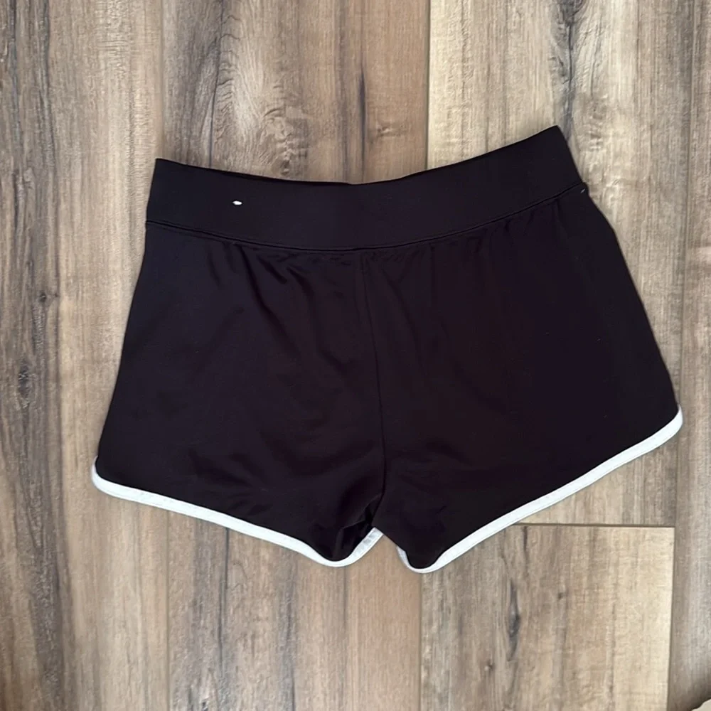 Girls size 7 8 Justice Black Athletic Shorts with White Trim